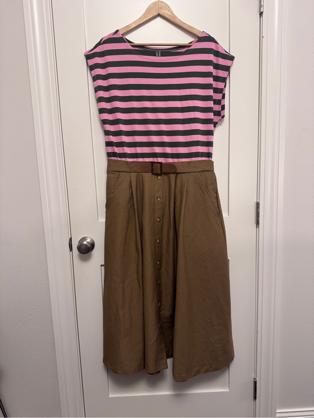 Anthropologie Sleeveless Twofer A-Line Midi Dress w/ pockets NWT L - Picture 2 of 14